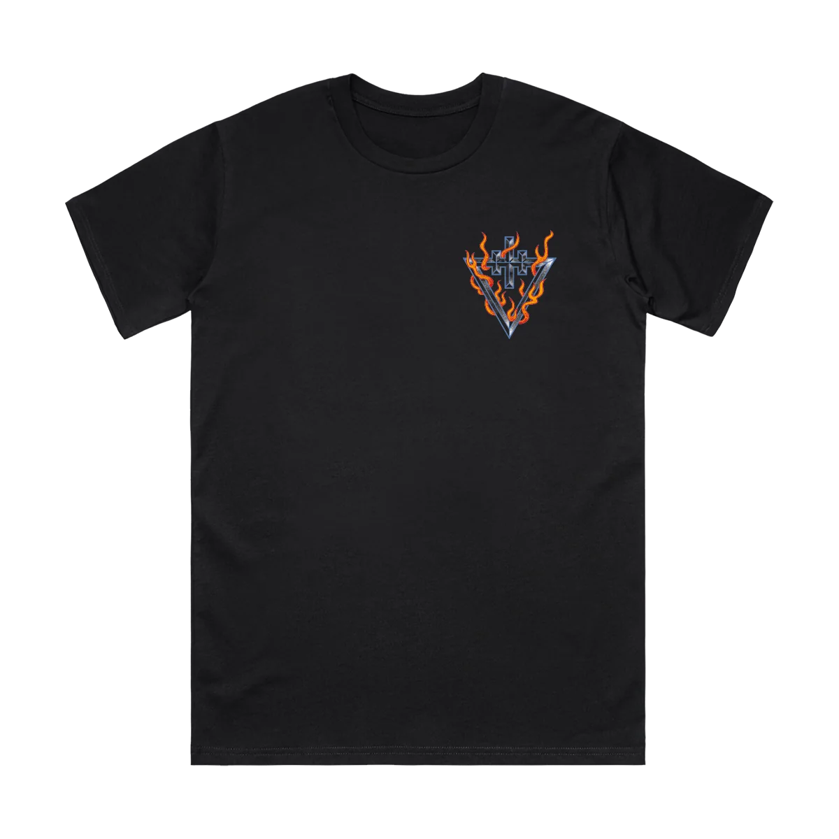 Flame Logo Black Tee - Image 3